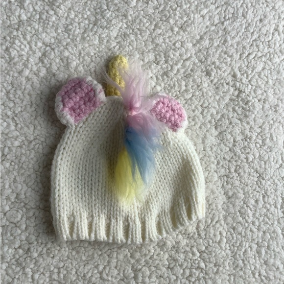 Unicorn Knit Style Infant Hat - Picture 2 of 5